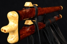 Redwood Burl Native American Flute, Minor, Mid G-4, #F3Aa